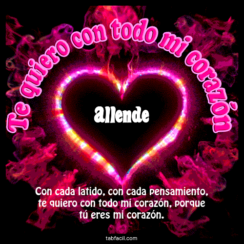 Te quiero con todo mi corazón Allende
