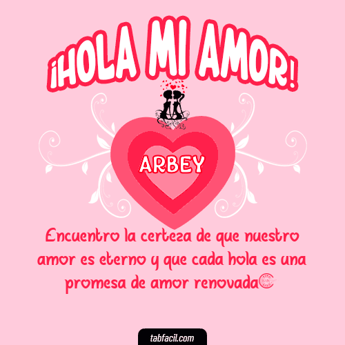 ¡Hola Mi Amor! Arbey