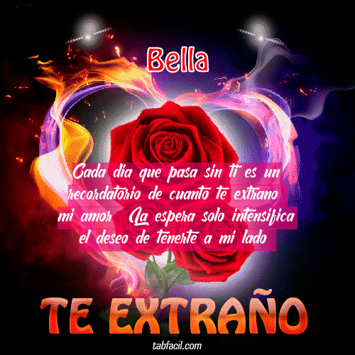 Te Extraño Amor Mio Bella