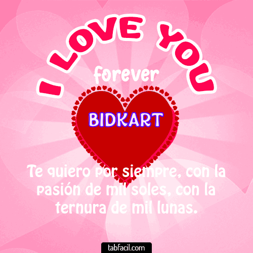 I Love You Forever Bidkart