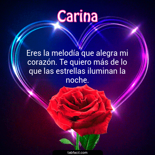 I Love You Carina