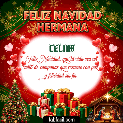GIF de Celina - Feliz Navidad Hermana