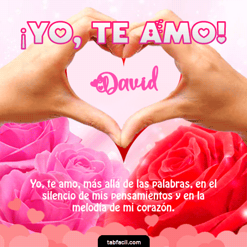 Yo, Te Amo David
