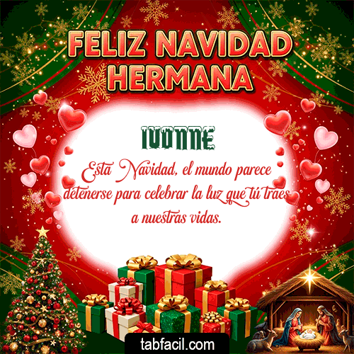 GIF de Ivonne - Feliz Navidad Hermana