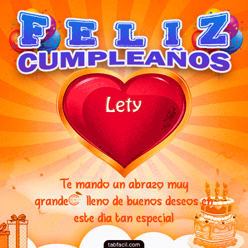 Feliz Cumpleaños Lety