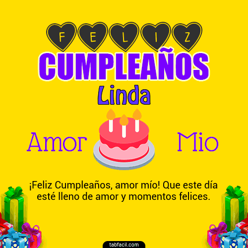 Feliz Cumpleaños Amor Mio Linda