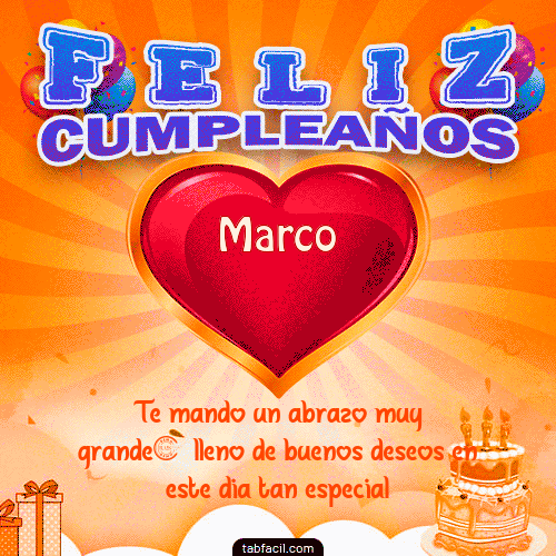 Feliz Cumpleaños Marco