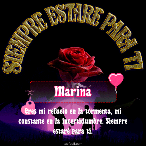 Siempre estaré para tí Marina