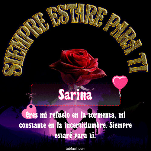 Siempre estaré para tí Sarina