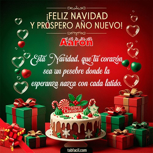 Feliz Navidad y Próspero Año Nuevo Feliz Navidad Aaron
