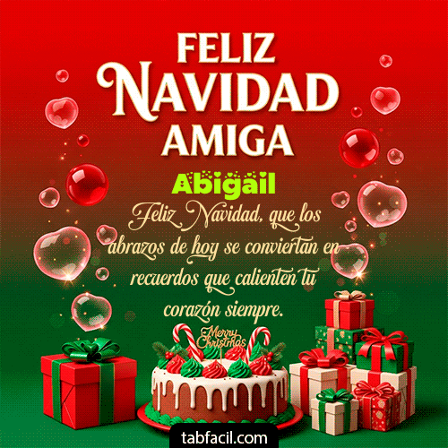 Feliz Navidad Amiga Feliz Navidad Abigail
