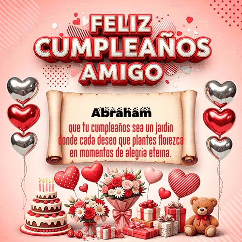 Gif Feliz Cumpleaños Amigo Abraham