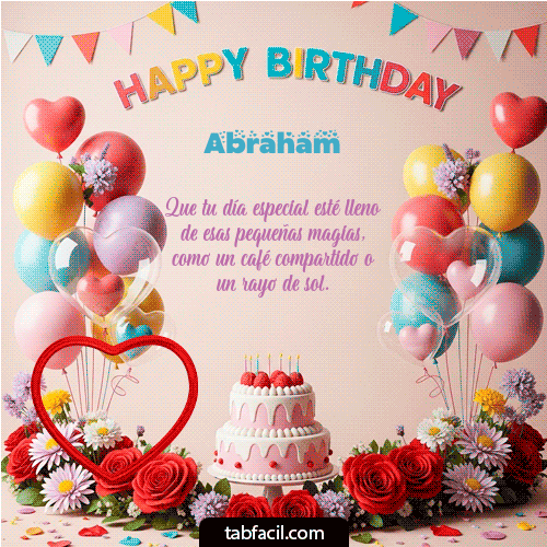 Gif Happy birthday, my friend! Abraham