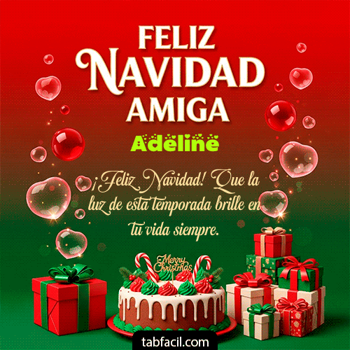 GIF Animado de Feliz Navidad para Adeline - Feliz Navidad Amiga
