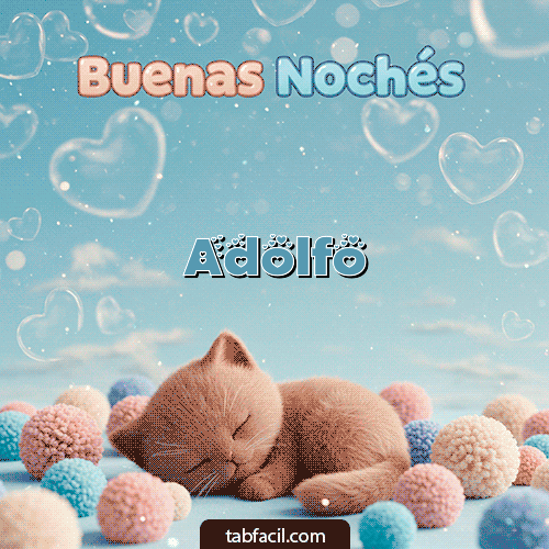 Gif Good Night gatuno Adolfo