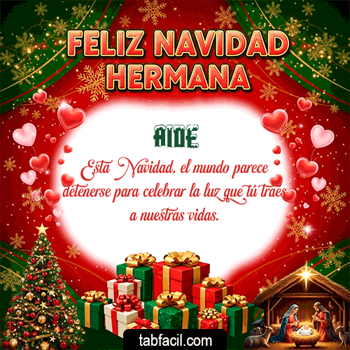 Feliz Navidad Hermana Feliz Navidad Aide
