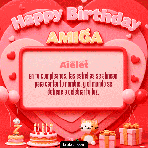 Gif 🍰 Happy BirthDay Amiga Aielet