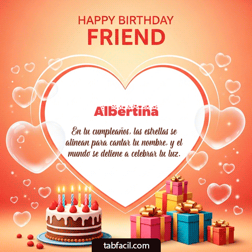 GIF de Albertina - Happy Birthday Friend