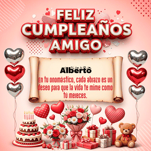 Gif Feliz Cumpleaños Amigo Alberto