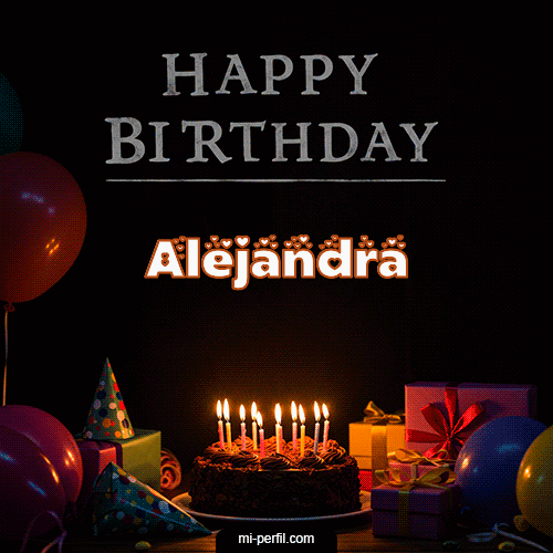Gif Happy BirthDay Feliz Cumpleaños Alejandra