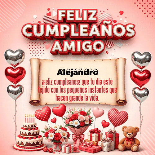 Gif Feliz Cumpleaños Amigo Alejandro