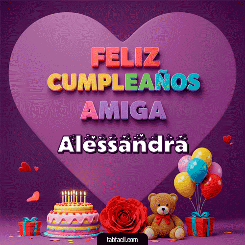 Gif 🎁 Feliz Cumpleaños Amiga Alessandra