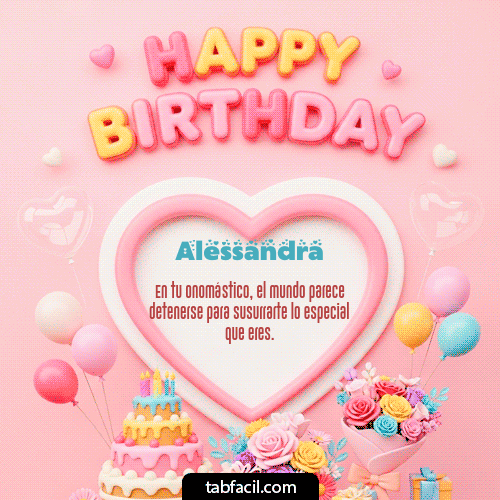 Gif Happy Birthday Amiga Alessandra