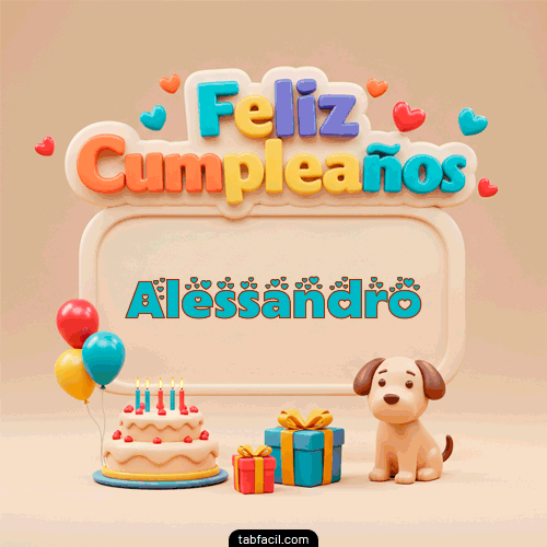 Feliz Cumpleaños Alessandro