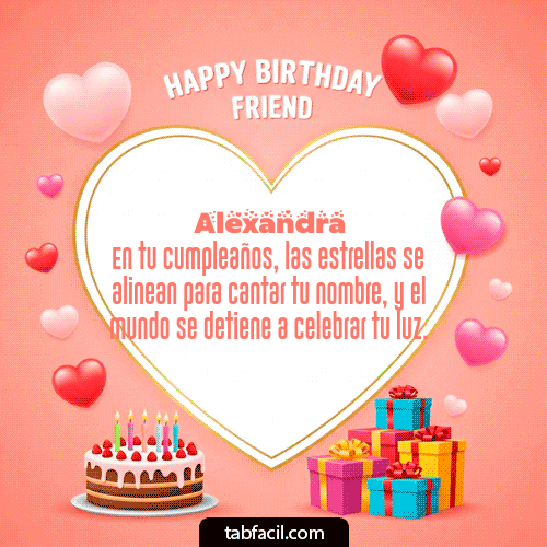 GIF de Alexandra - Happy Birthday Friend