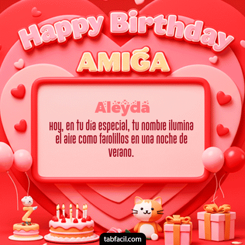 Gif 🍰 Happy BirthDay Amiga Aleyda