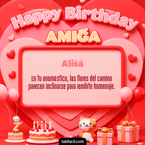 Gif 🍰 Happy BirthDay Amiga Alisa