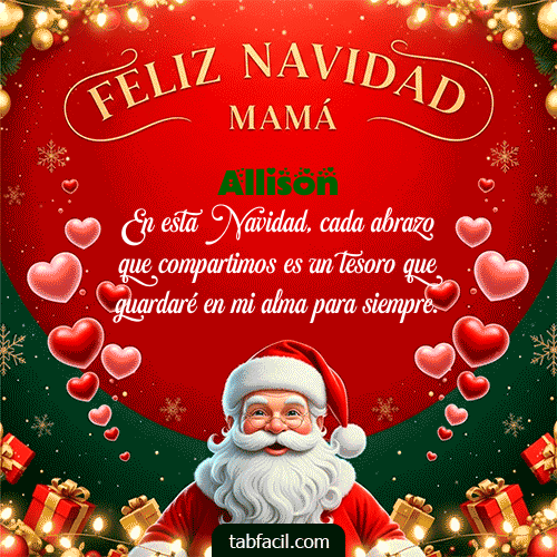GIF Animado de Feliz Navidad para Allison - Feliz Navidad Mamá