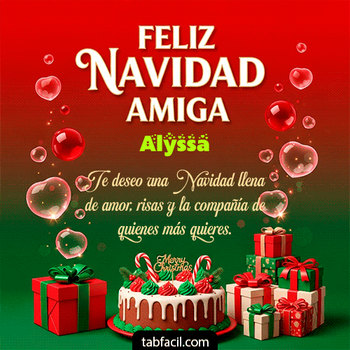 Feliz Navidad Amiga Feliz Navidad Alyssa