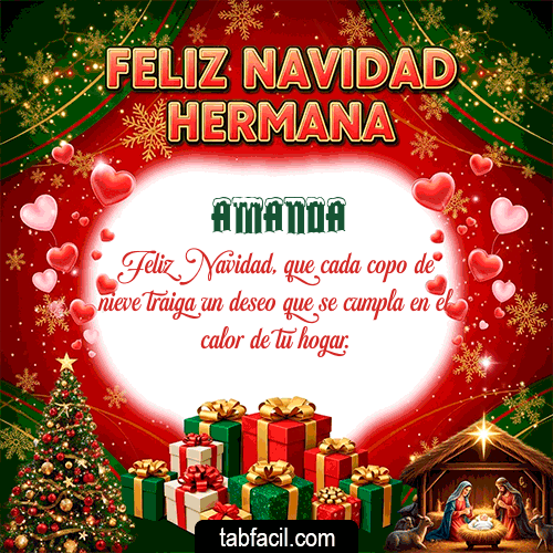 Gif Feliz Navidad Hermana Feliz Navidad Amanda