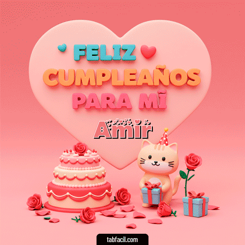 Gif 🕯️ Feliz Cumpleaños para mí Amir