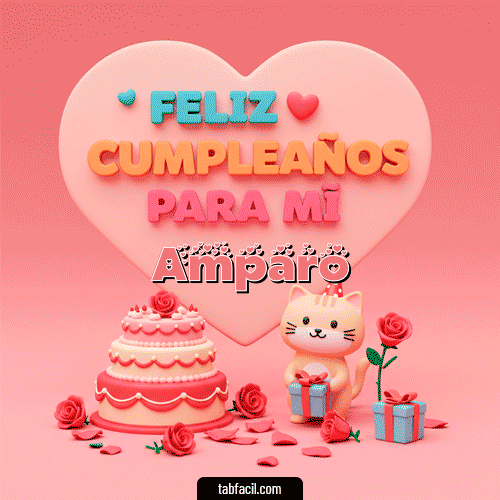 Gif 🕯️ Feliz Cumpleaños para mí Amparo