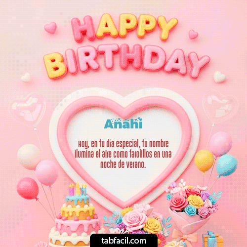 GIF de Anahí - Happy Birthday Amiga