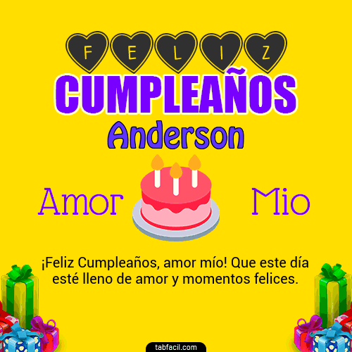Feliz Cumpleaños Amor Mio Anderson