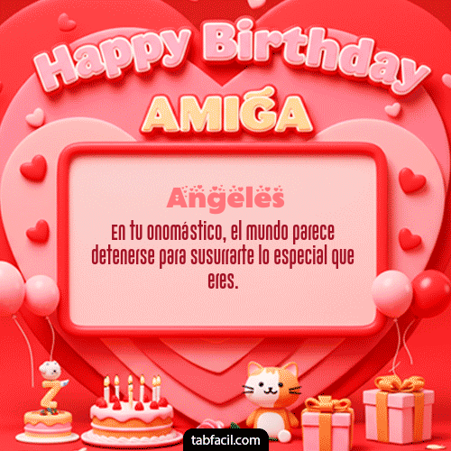 Gif 🍰 Happy BirthDay Amiga Angeles