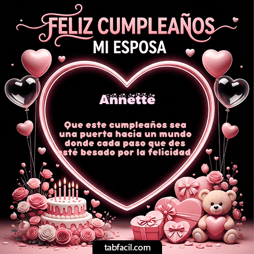 Gif Feliz Cumpleaños Mi Esposa Annette