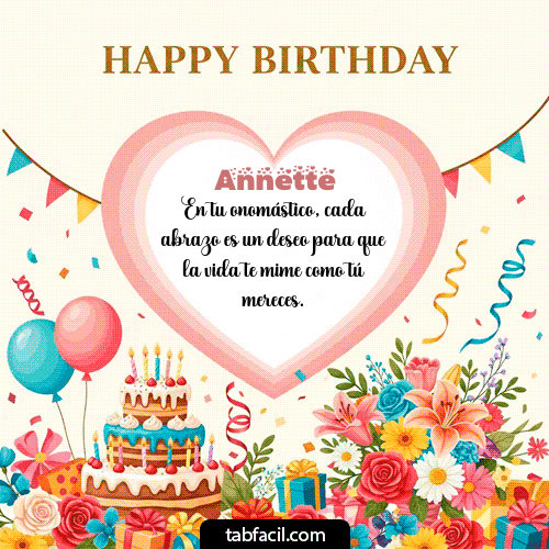 Gif Happy BirthDay Friend! Annette