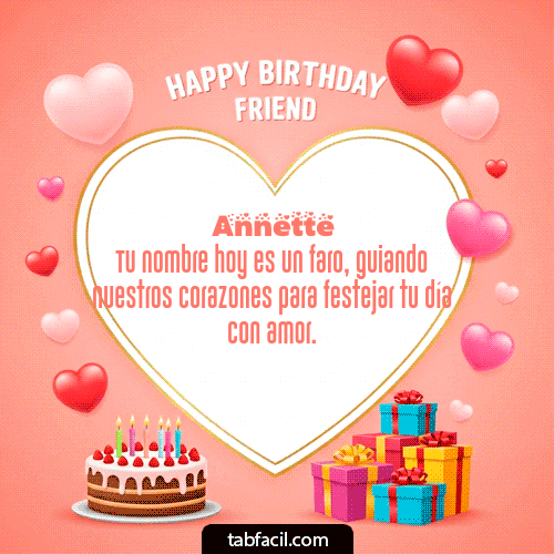 Gif Happy Birthday Friend Annette