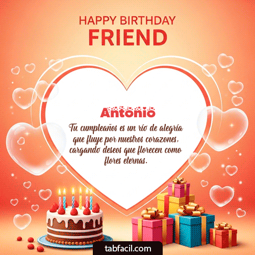 Gif Happy Birthday Friend Antonio