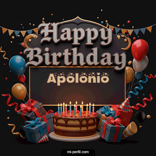 Gif Happy BirthDay Feliz Cumpleaños Apolonio
