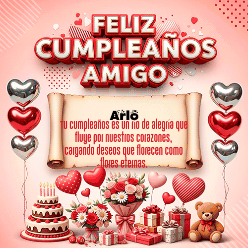 Gif Feliz Cumpleaños Amigo Arlo