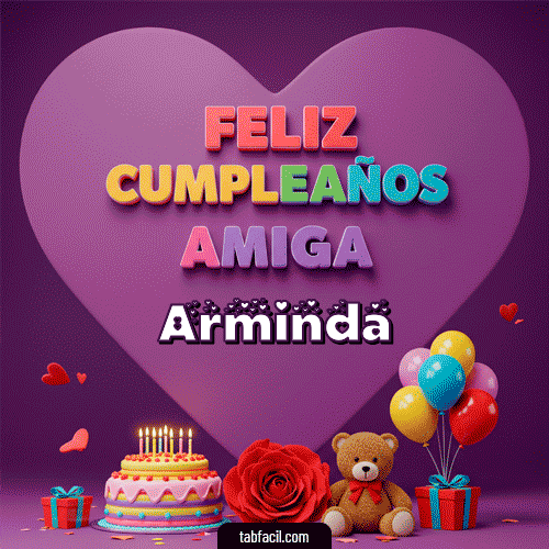 Gif 🎁 Feliz Cumpleaños Amiga Arminda