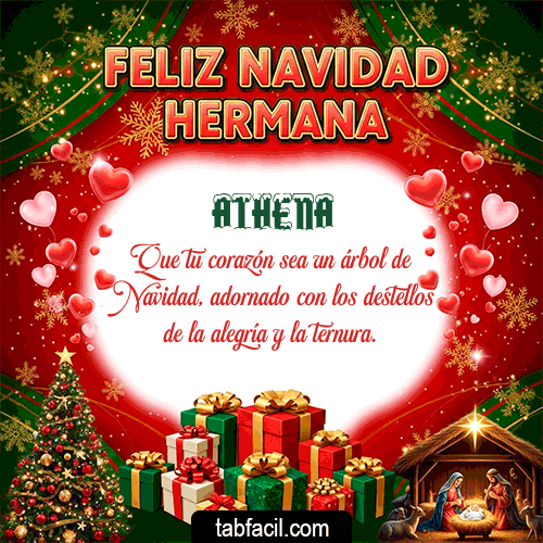 GIF de Athena - Feliz Navidad Hermana