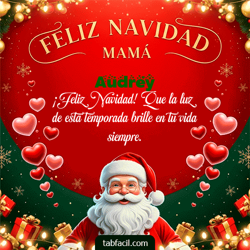 GIF de Audrey - Feliz Navidad Mamá