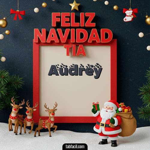 GIF de Audrey - Feliz Navidad Tía