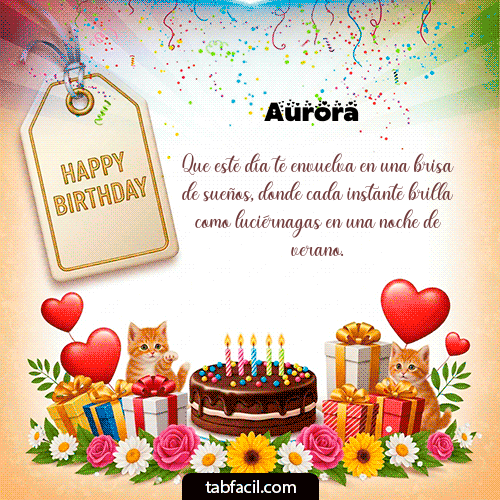 Gif Happy BirthDay Aurora